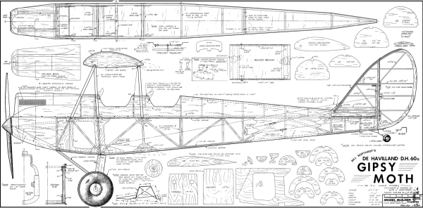 De Havilland DH60G Gipsy Mothplan, shortkit